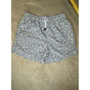 98 COAST‎ AV. Boys GREEN purple hawaiian floral Swim 5" Trunks Elastic Waist XL